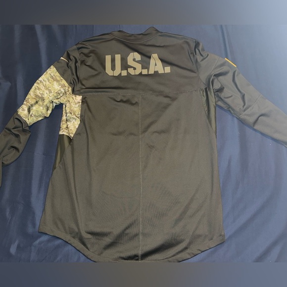 Nike Seattle Seahawks Salute To Service Size L 1/2 Zip Jacket Camo Nike Shield - Picture 11 of 13